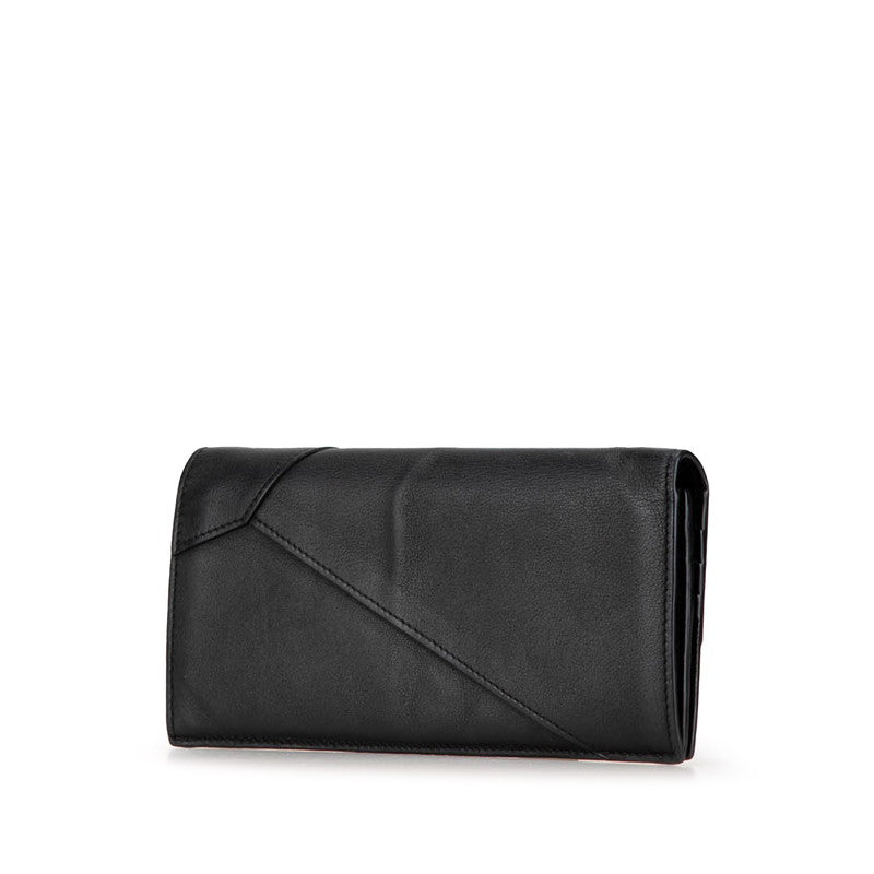 Loewe Anagram Puzzle Long Wallet Black Leather