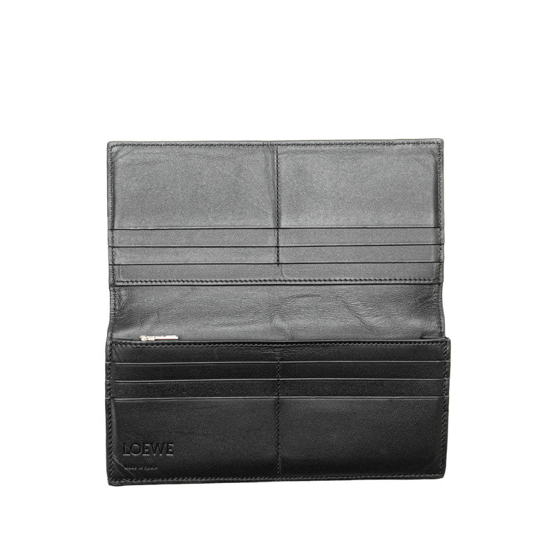 Loewe Anagram Puzzle Long Wallet Black Leather