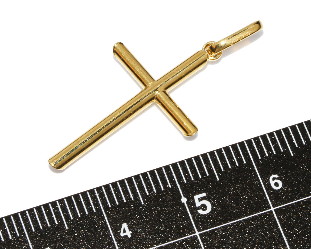 K18YG Yellow Gold Cross Pendant Top