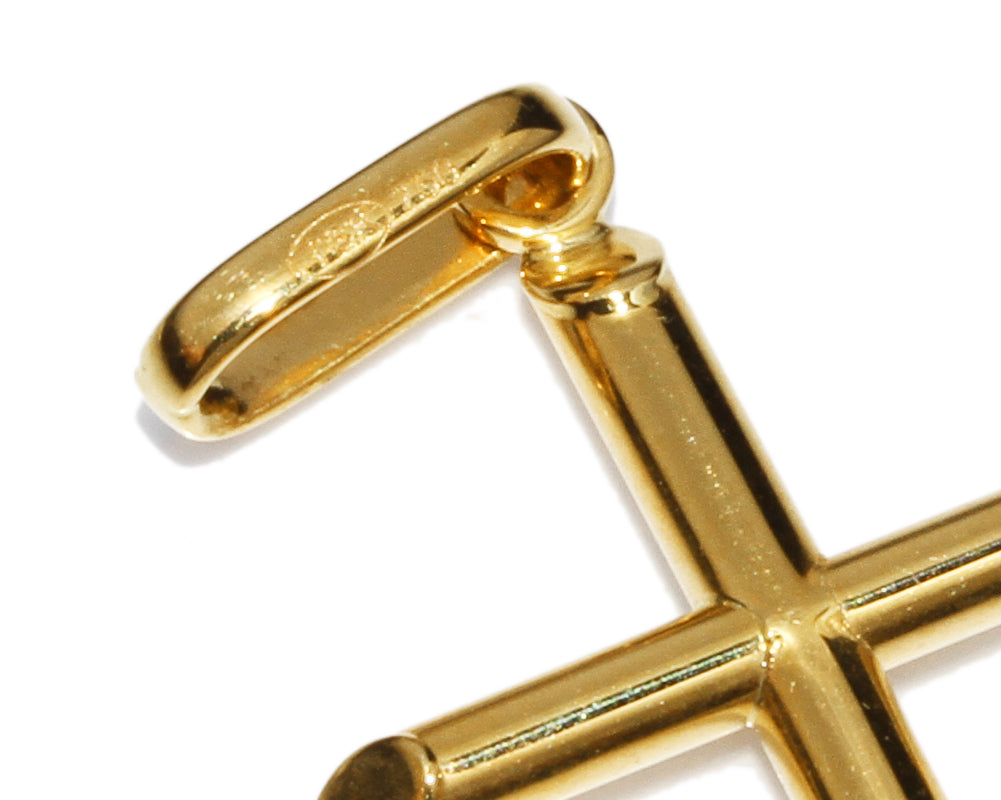 K18YG Yellow Gold Cross Pendant Top