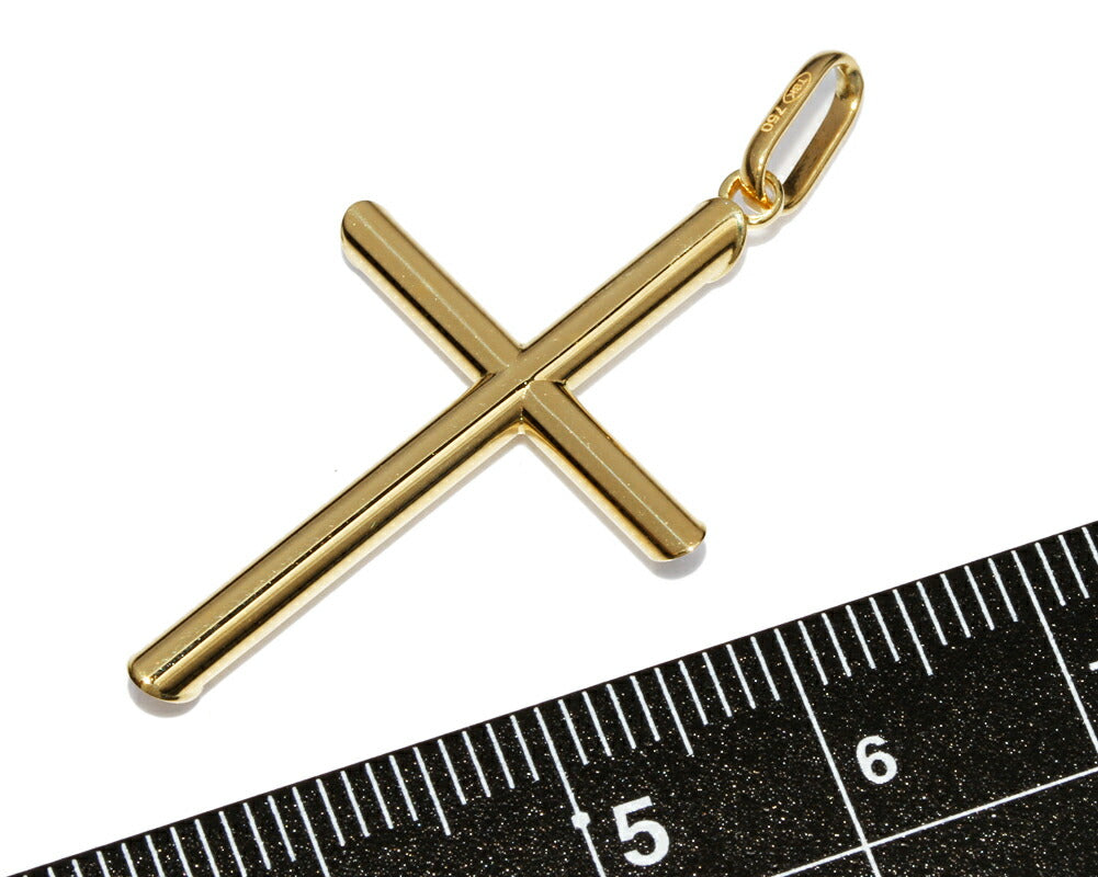 K18YG Yellow Gold Cross Pendant Top