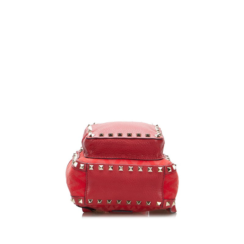 Valentino Rockstuds Mini Backpack Canvas Leather