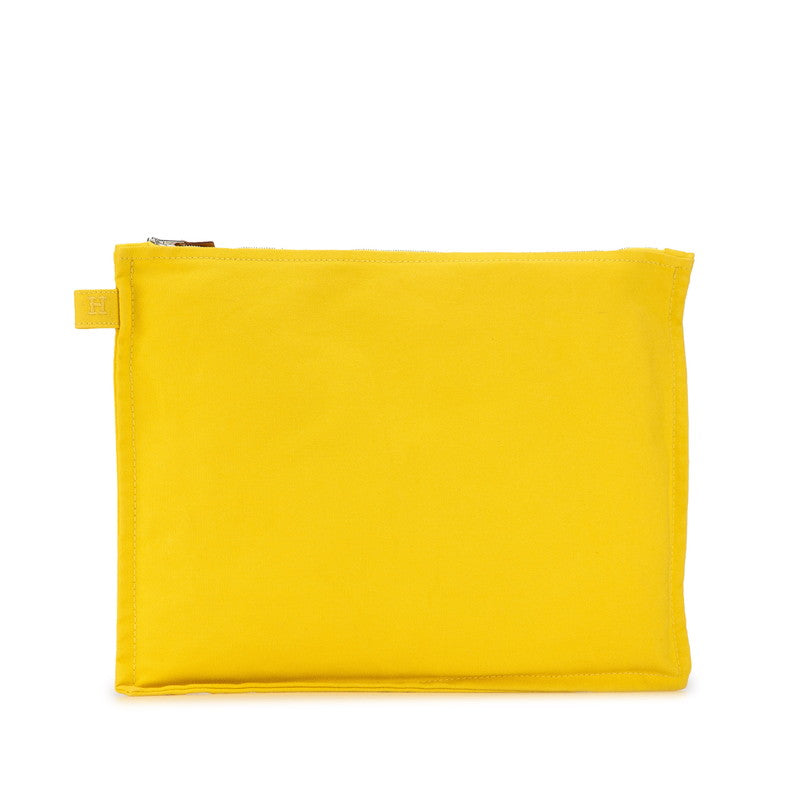 Hermes Canvas Yachting Pouch Yellow