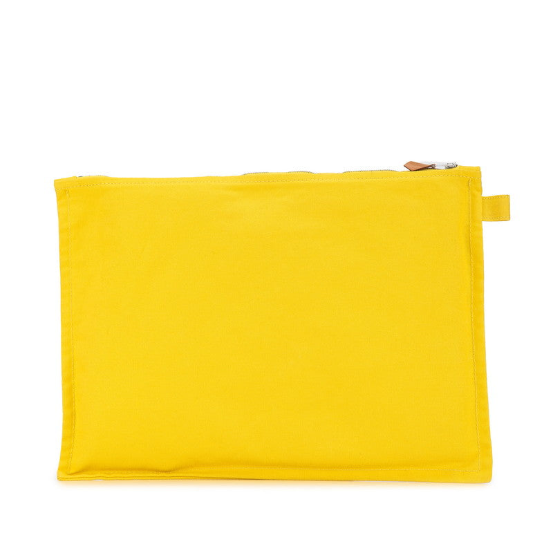 Hermes Canvas Yachting Pouch Yellow