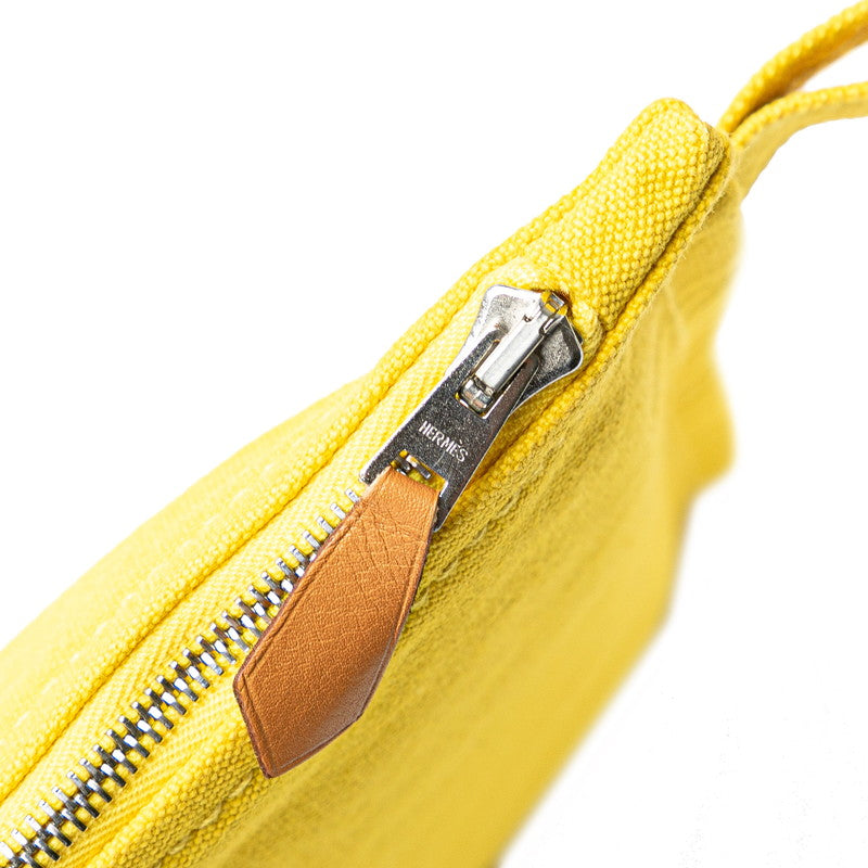 Hermes Canvas Yachting Pouch Yellow