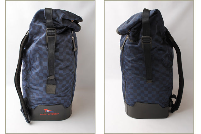 Louis Vuitton Nylon Damier Backpack N41194 in Excellent Condition