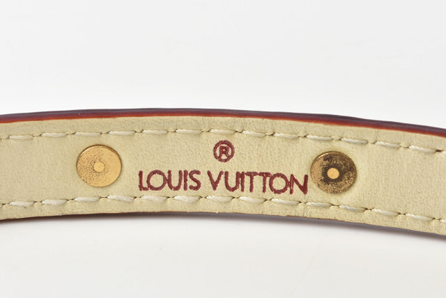 Louis Vuitton Leather Long Bracelet M91846 in Great Condition