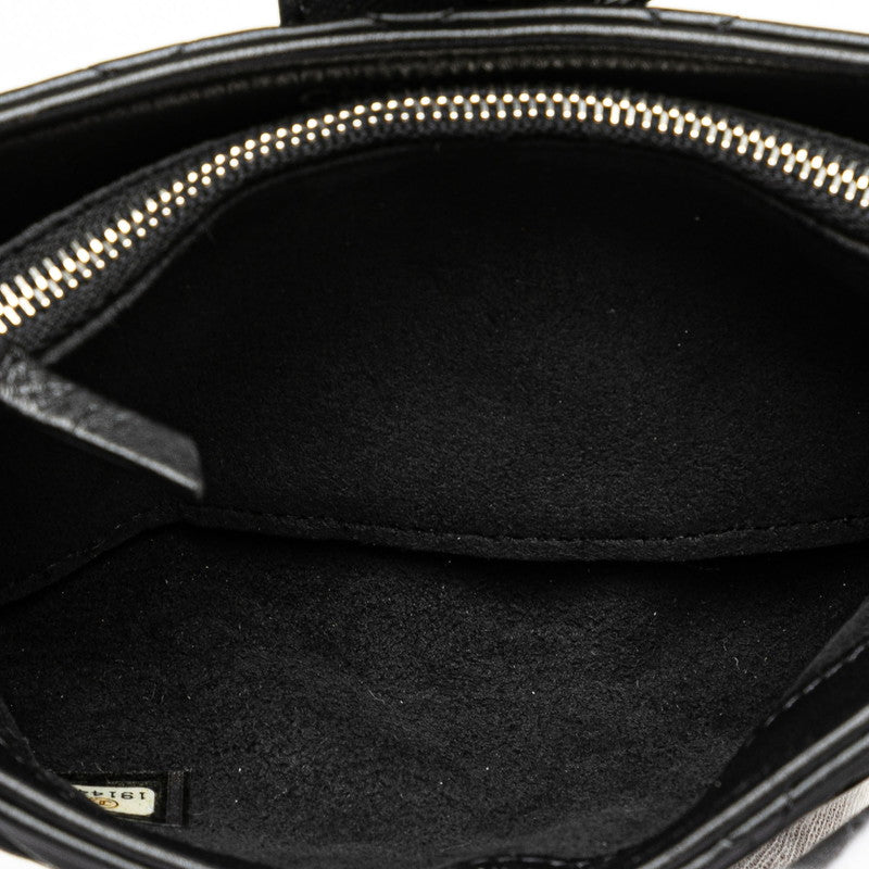 Chanel Matelasse Coco Mark Chain Shoulder Bag Black Lambskin in Great Condition