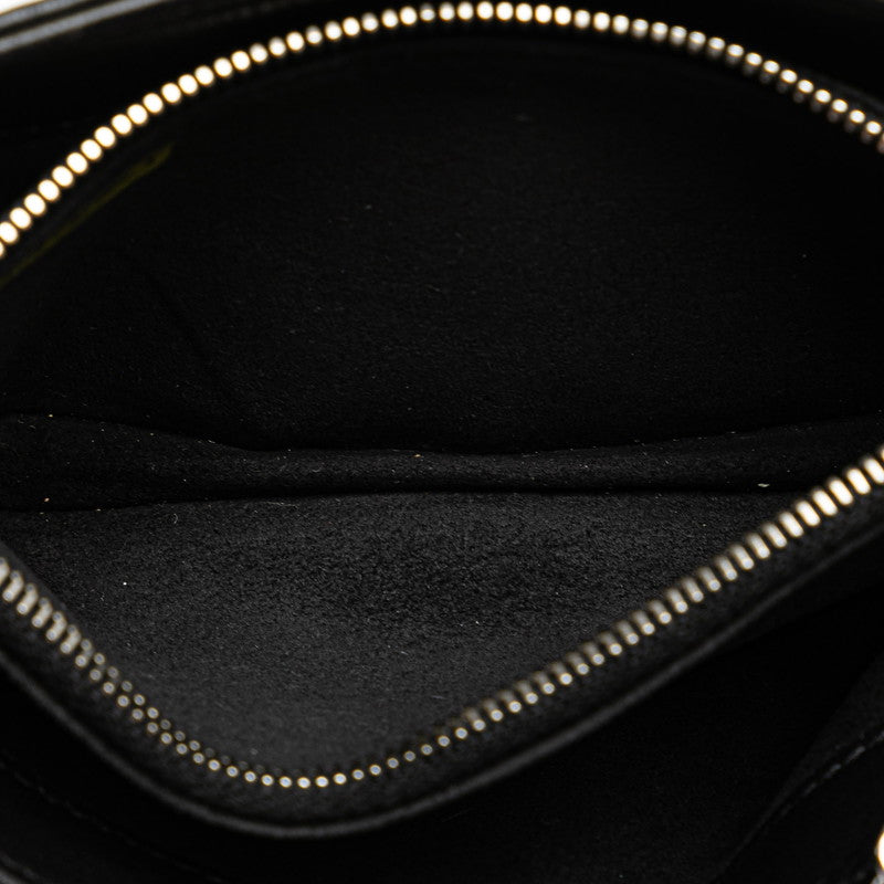 Chanel Matelasse Coco Mark Chain Shoulder Bag Black Lambskin in Great Condition