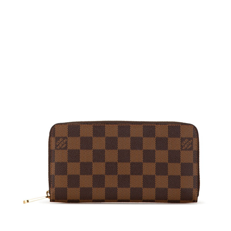 Louis Vuitton Damier Zippy Wallet N41661 Brown PVC in Very Good Condition