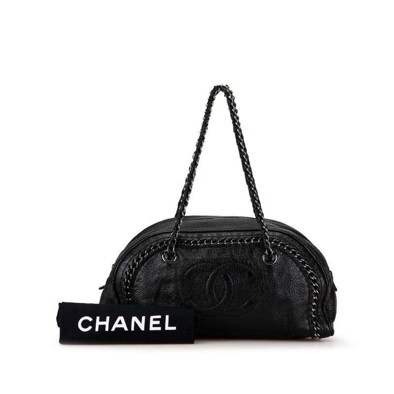 Chanel Leather Coco Mark Chain Handbag