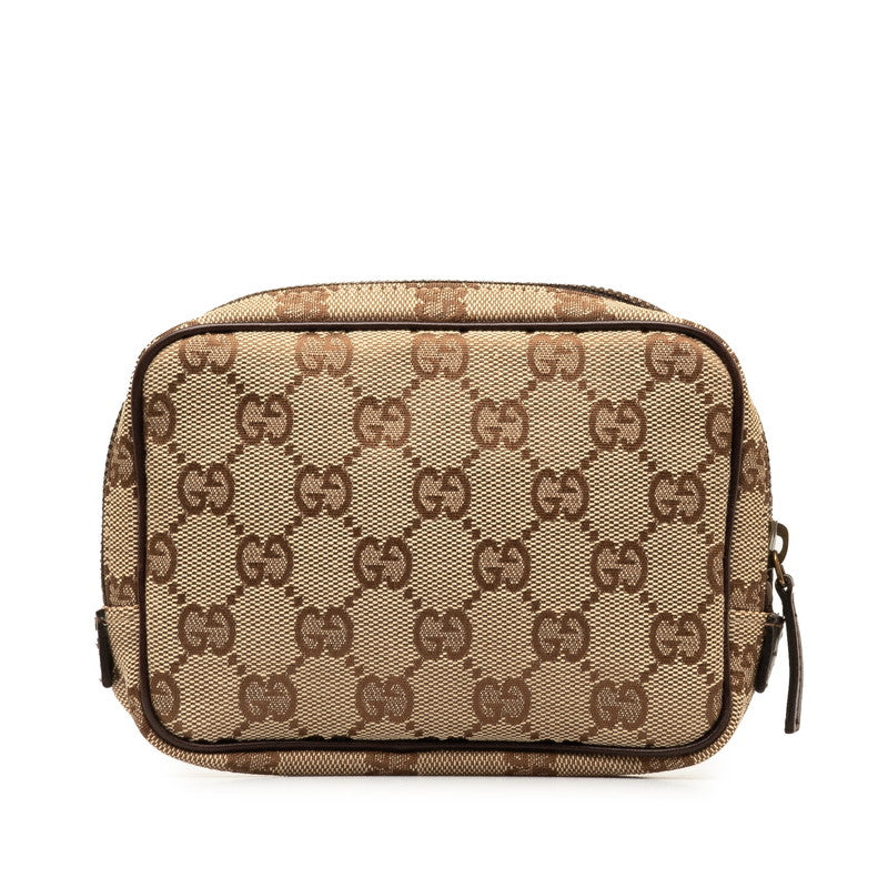 Gucci GG Canvas Leather Pouch 106647