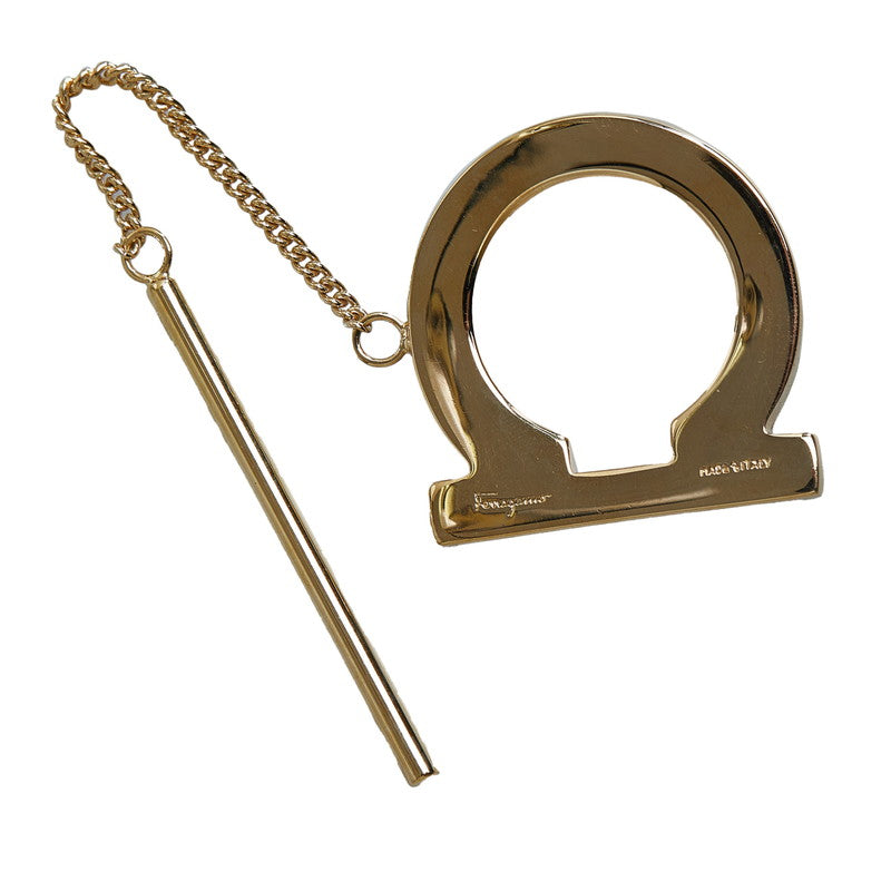 Salvatore Ferragamo Gancini Keychain Gold Plated