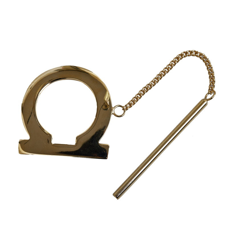 Salvatore Ferragamo Gancini Keychain Gold Plated