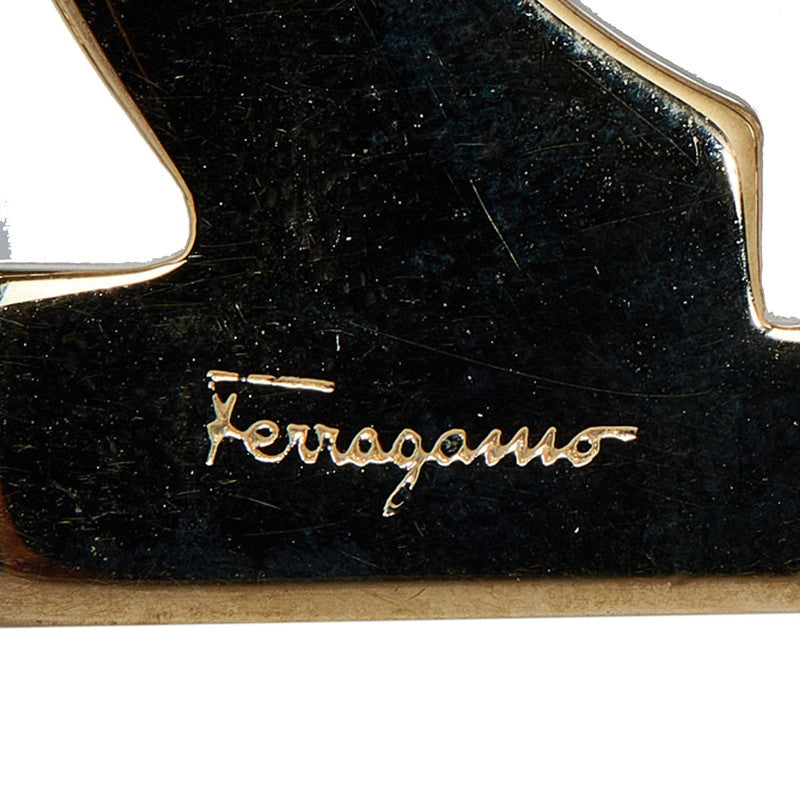 Salvatore Ferragamo Gancini Keychain Gold Plated