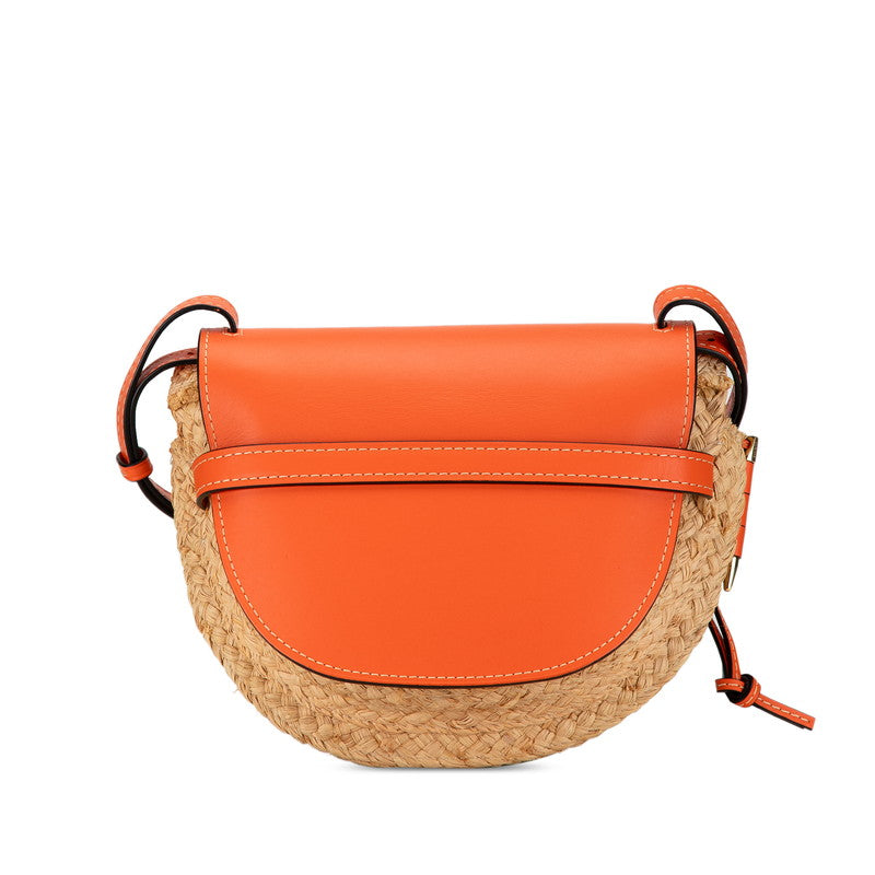 Loewe Anagram Gate Bag Raffia Leather