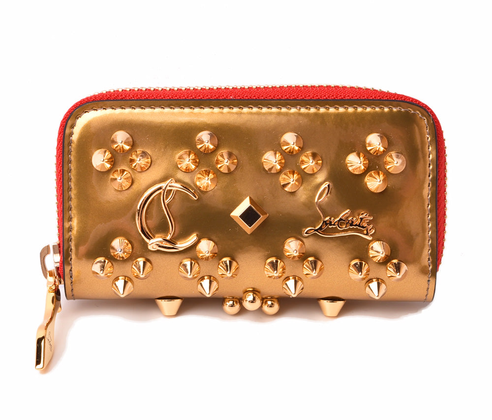 Christian Louboutin Leather Coin Case/Key Pouch with Key Ring