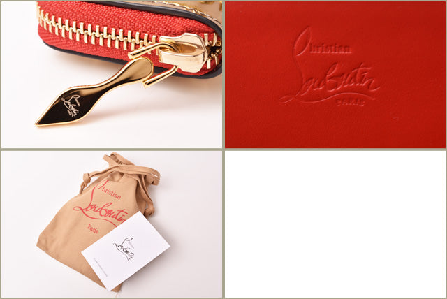 Christian Louboutin Leather Coin Case/Key Pouch with Key Ring