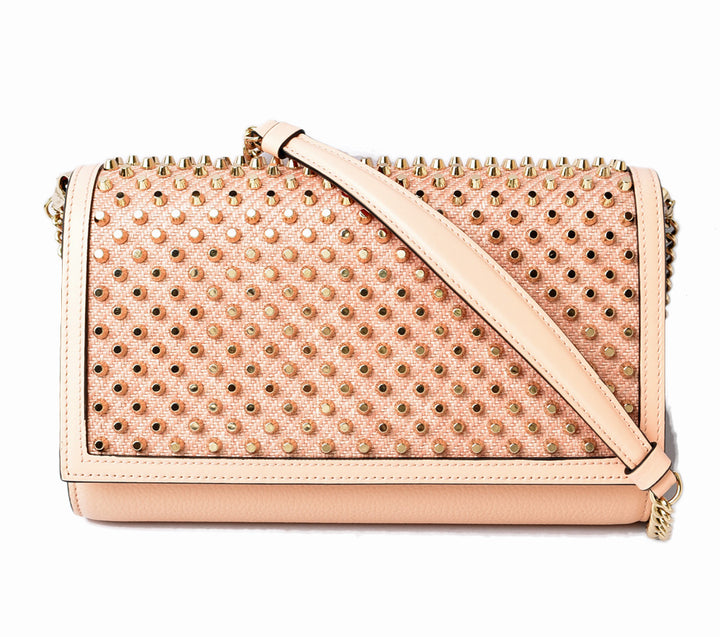 Christian Louboutin Calf Leather Shoulder/Clutch Bag Beige/Light Gold