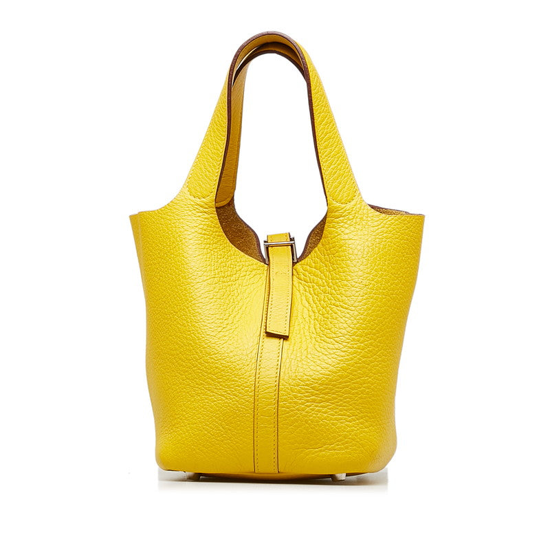 Hermes Picotin PM Handbag Yellow Clemence in Very Good Condition