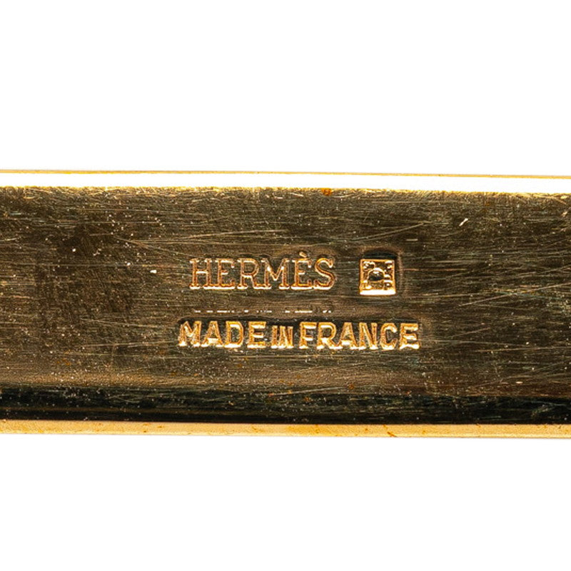 Hermes Enamel Brooch Gold Multicolor