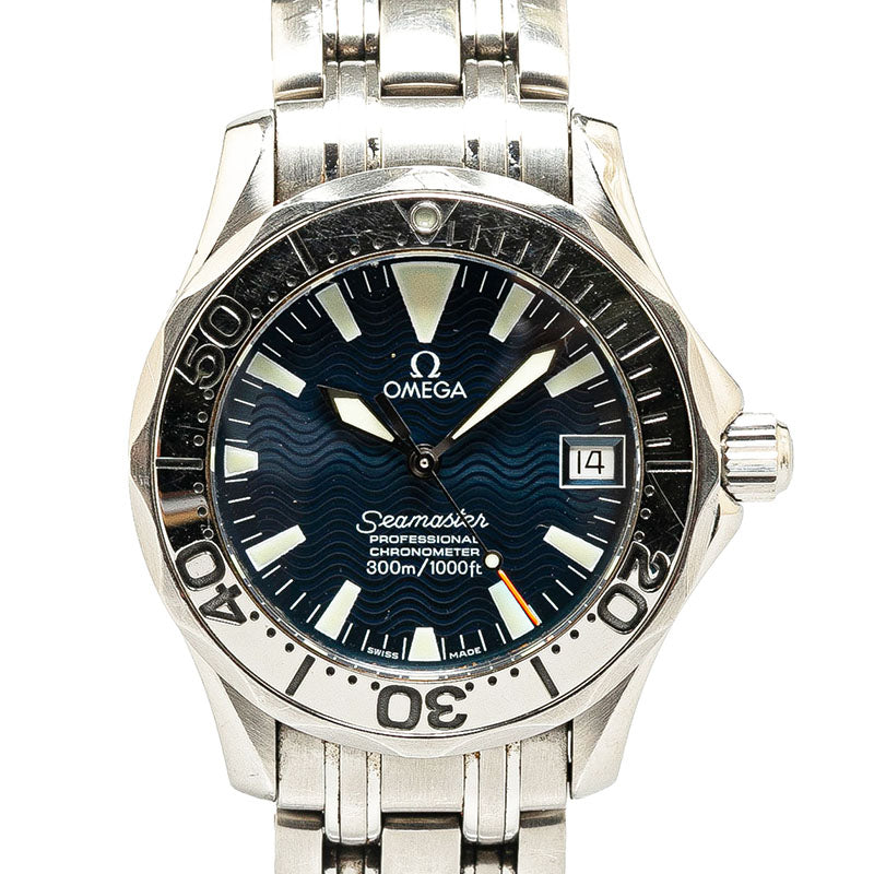 Omega Seamaster 300 Jack Mayol 1999 Automatic Watch 2554.80 Stainless Steel in Very Good Condition