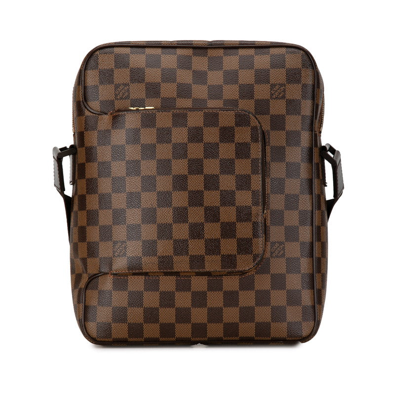 Louis Vuitton Damier Olaf MM Brown PVC Leather Shoulder Bag N41441