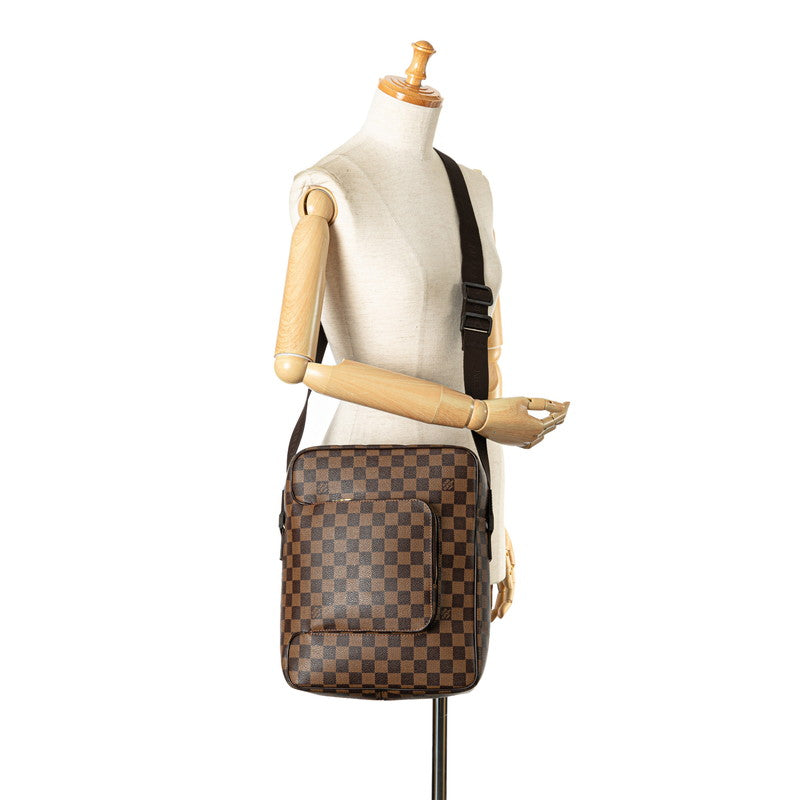 Louis Vuitton Damier Olaf MM Brown PVC Leather Shoulder Bag N41441