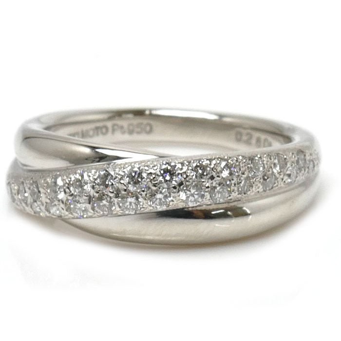 Mikimoto Pt950 Platinum Diamond Ring