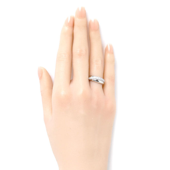 Mikimoto Pt950 Platinum Diamond Ring