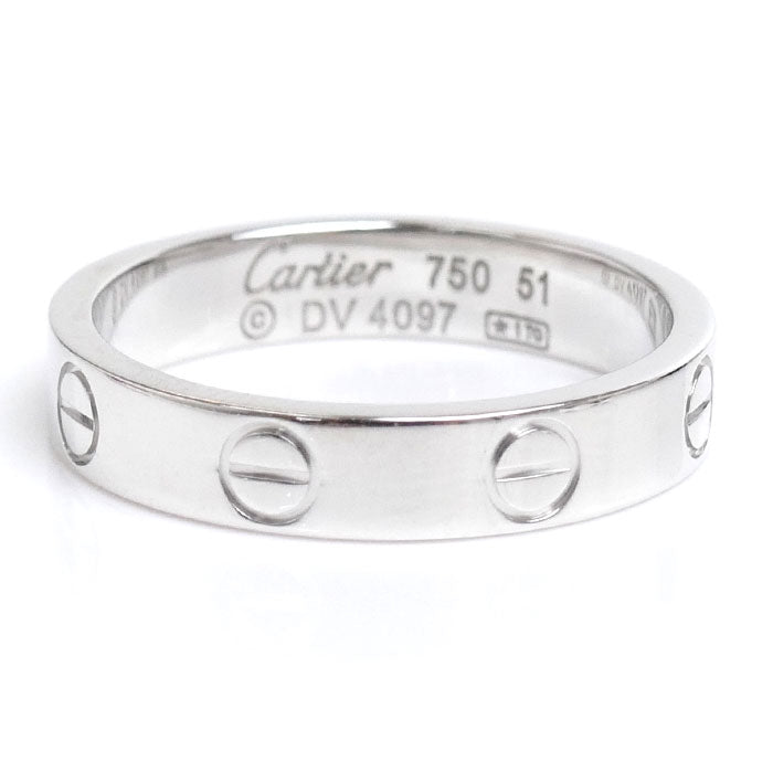 Cartier K18WG White Gold Mini Love Ring B4085151