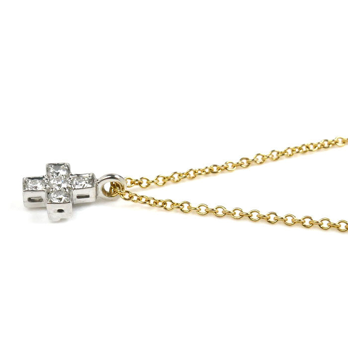 Tiffany & Co Yellow Gold Platinum Diamond Necklace