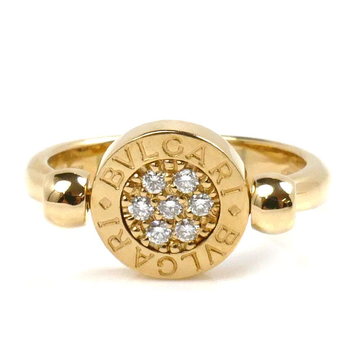 Bvlgari Yellow Gold Diamond Flip Ring