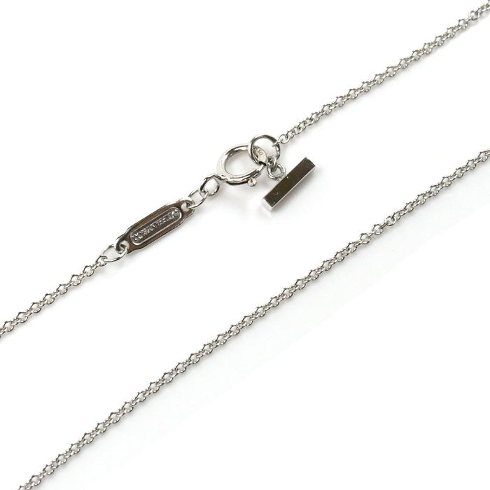 Tiffany & Co White Gold Diamond T Smile Necklace