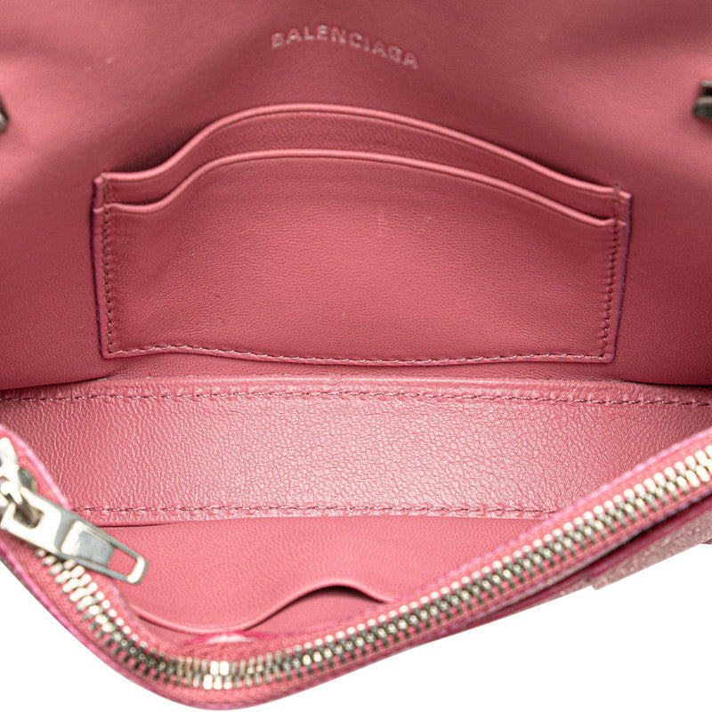 Balenciaga Hourglass XS Leather Chain Wallet Shoulder Bag