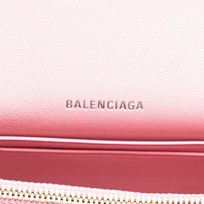 Balenciaga Hourglass XS Leather Chain Wallet Shoulder Bag