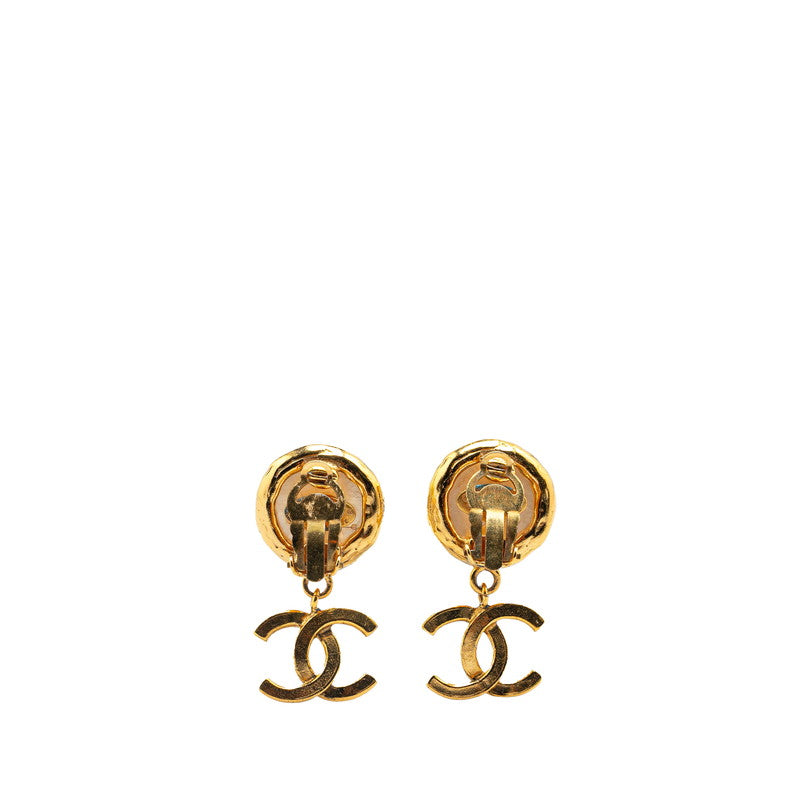 Chanel Vintage Coco Mark Faux Pearl Earrings