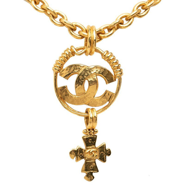 CHANEL COCOMARK CROSS NECKLACE