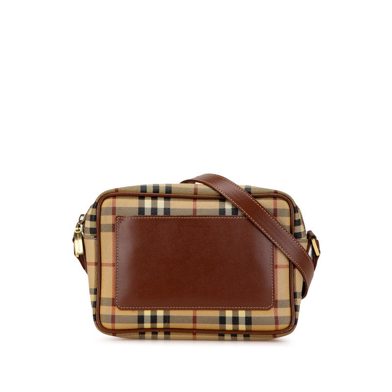 Burberry Nova Check Shadow Horse PVC Leather Shoulder Bag