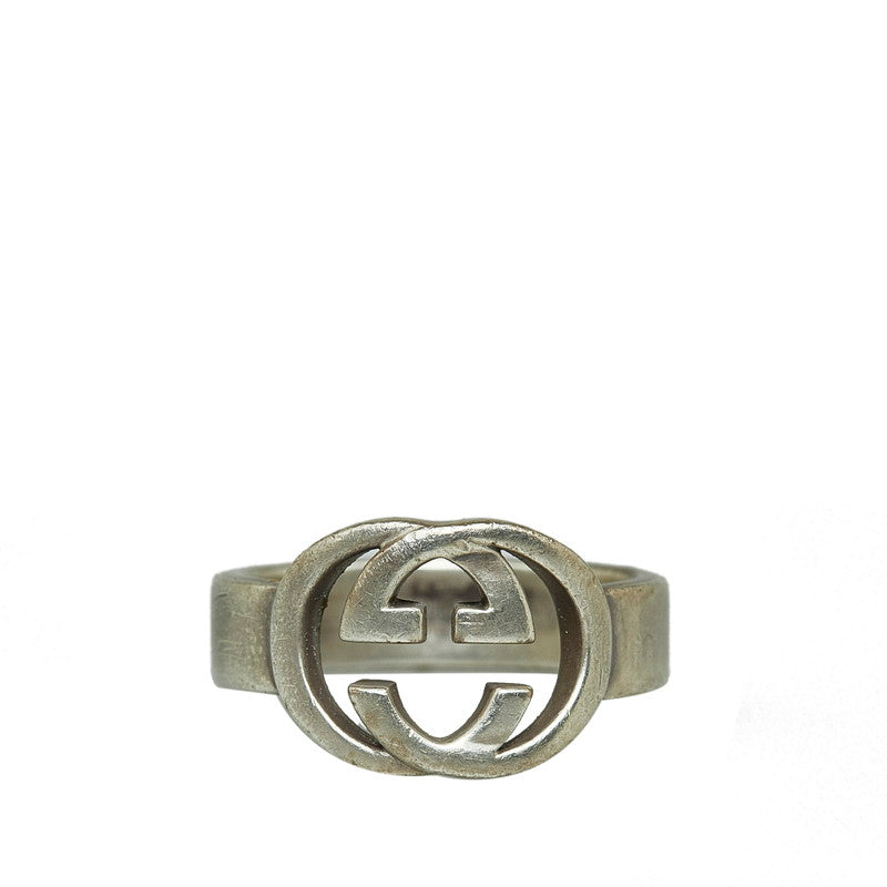 Gucci Interlocking G Silver Ring SV925 in Good Condition