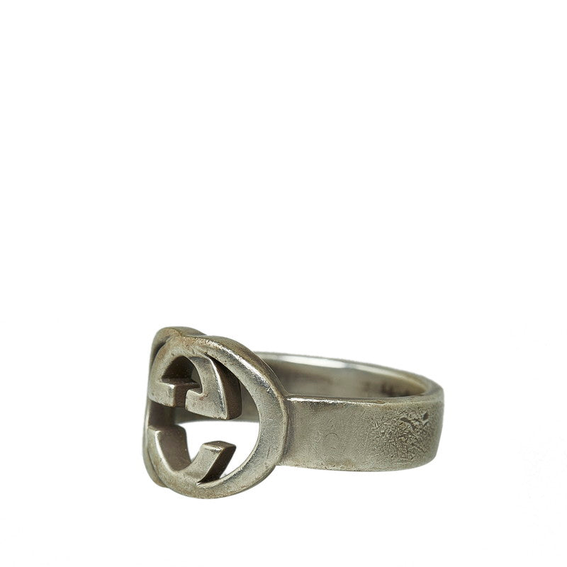 Gucci Interlocking G Silver Ring SV925 in Good Condition