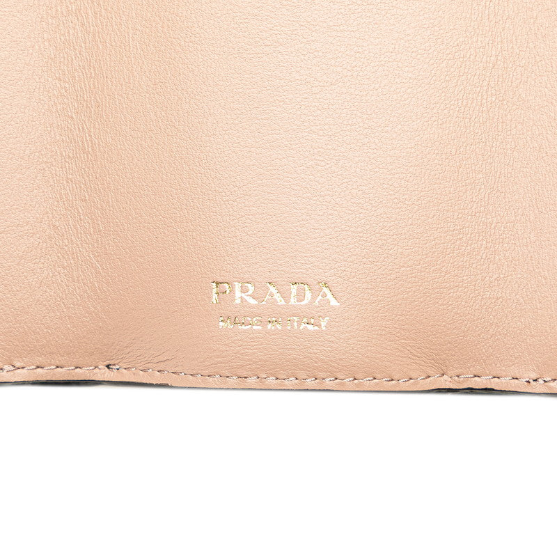 Prada Saffiano Ribbon Compact Wallet 1MH021