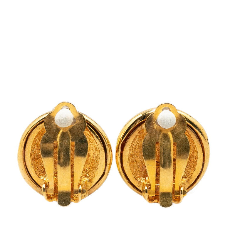 Chanel Vintage Coco Mark Gold Plated Earrings in Great Condition