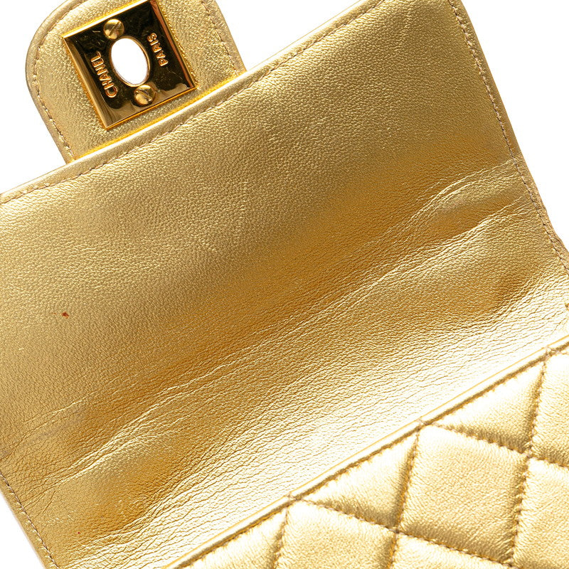 Chanel Matelasse Coco Mark Handbag Gold