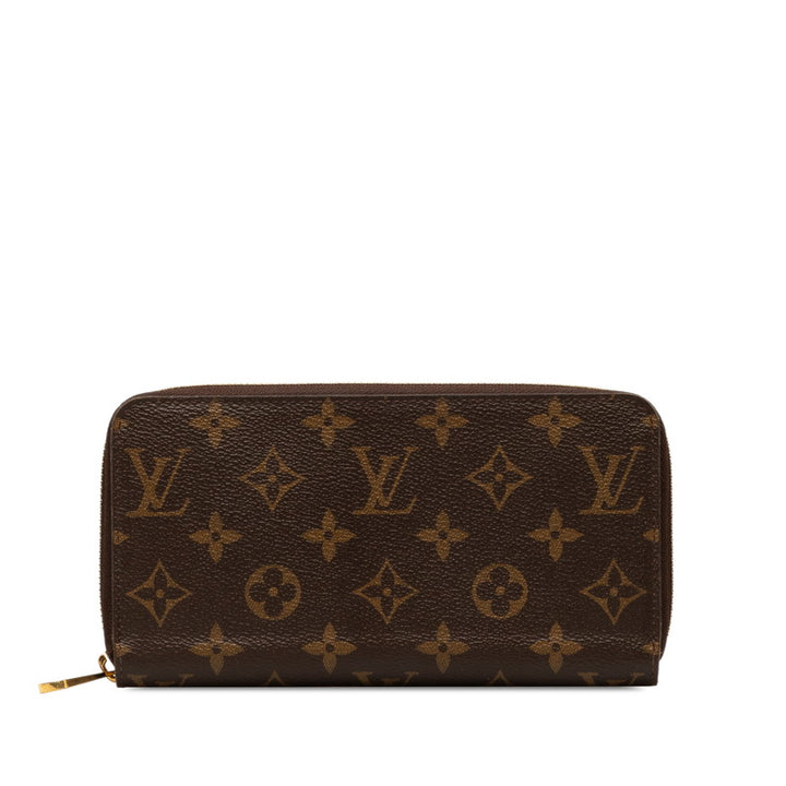 Louis Vuitton Monogram Zippy Wallet M60017 Brown PVC Leather in Great Condition