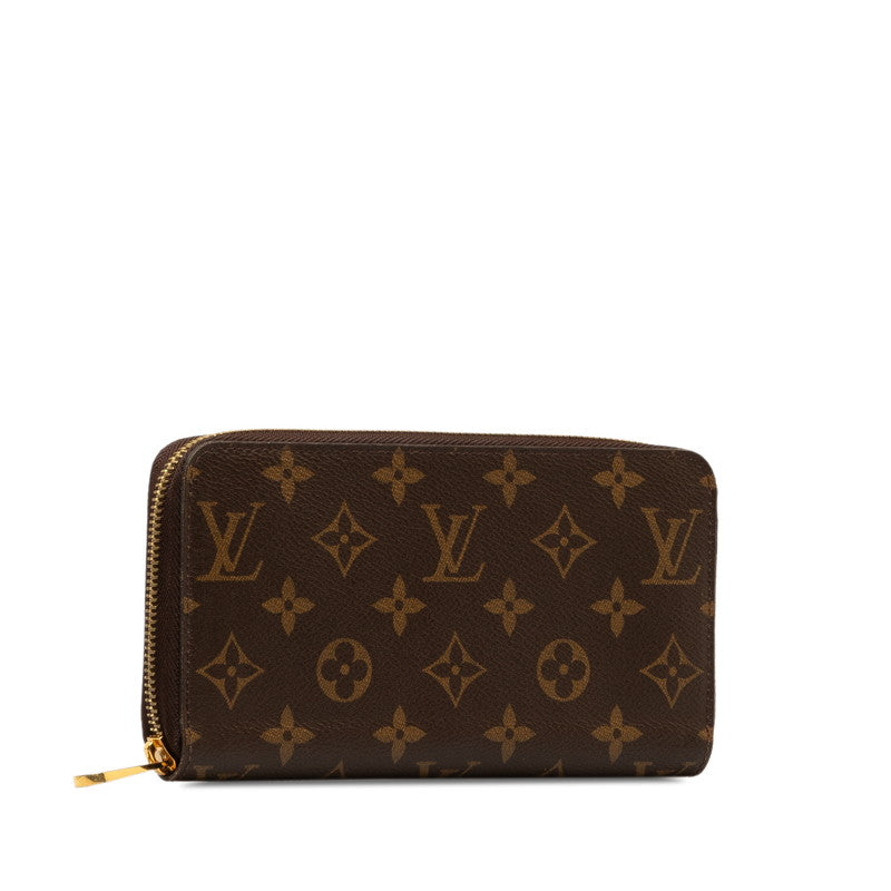 Louis Vuitton Monogram Zippy Wallet M60017 Brown PVC Leather in Great Condition