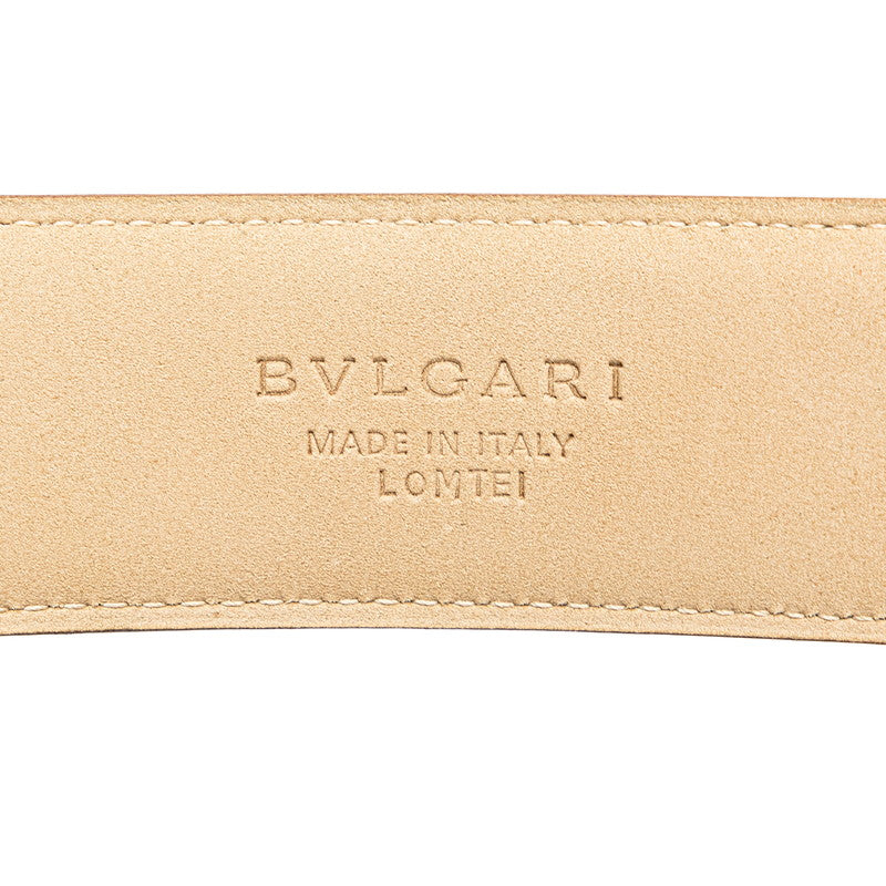 Bvlgari Beige Leather Belt for Men in Very Good Condition