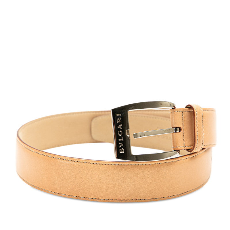 Bvlgari Beige Leather Belt for Men in Very Good Condition