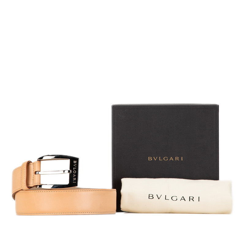 Bvlgari Beige Leather Belt for Men in Very Good Condition