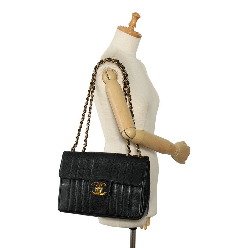 Chanel Caviar Mademoiselle Double Chain Shoulder Bag